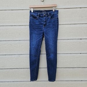 J. Crew 9 inch high-rise skinny jean in classic blue wash size 29